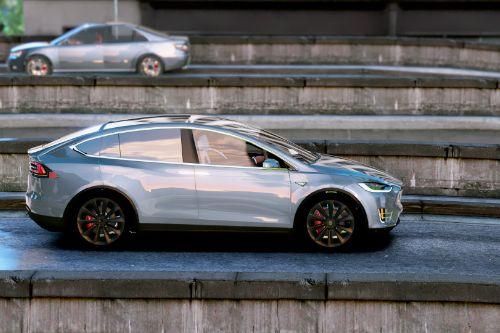 Tesla Model X P90D 2016 [Add-On | Wipers | Spoiler] 